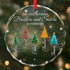 Custom Circle Glass Ornament - Personalized Christmas Birthday Gifts For Mom, Dad, Brother, Sister - Our Little Beloved Christmas