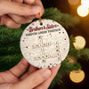 Custom Scrabble Ceramic Ornament - Personalized Christmas Birthday Gifts For Brother, Sister - Warm Winter Heartbeats