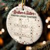 Custom Scrabble Ceramic Ornament - Personalized Christmas Birthday Gifts For Brother, Sister - Warm Winter Heartbeats