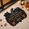 Custom Shaped Doormat - Personalized Halloween Decor Birthday Gifts For Mom, Dad, Brother, Sister, Kids - Spooky Season Together