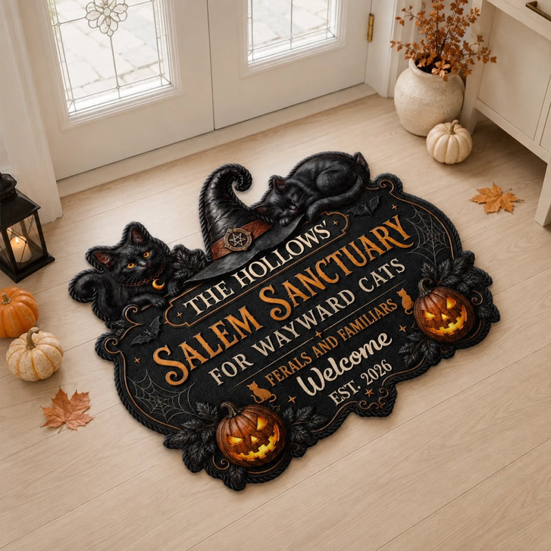 Custom Shaped Doormat - Personalized Halloween Decor Birthday Gifts For Mom, Dad, Brother, Sister, Kids - Spooky Season Together
