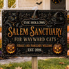 Custom Home Decor Metal Sign - Personalized Halloween Decor Birthday Gifts For Mom, Dad, Brother, Sister, Kids - Haunted House Happy Hearts