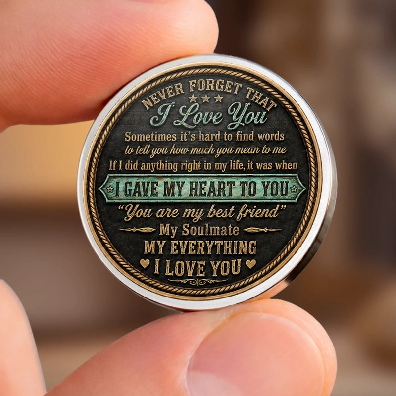 Custom Pocket Hug - Personalized Anniversary Wedding Gifts For Husband And Wife, Him And Her - My Wife, My World