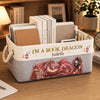 Custom Storage Basket - Personalized Bookish Gifts For Book Lovers, Bookworms, Readers - Guarding My Book Hoard