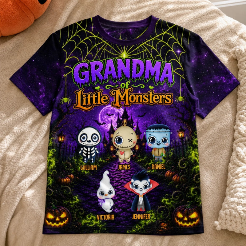 Custom Monster T-shirt - Personalized Halloween Birthday Gifts For Mom, Grandma - Sweetest Monsters In Town