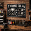 Custom Home Decor Metal Sign - Personalized Birthday Gifts For Husband, Son, Grandson, Brother, Grandpa, Dad, Yourself, Mechanic - Work Hard Ride Harder