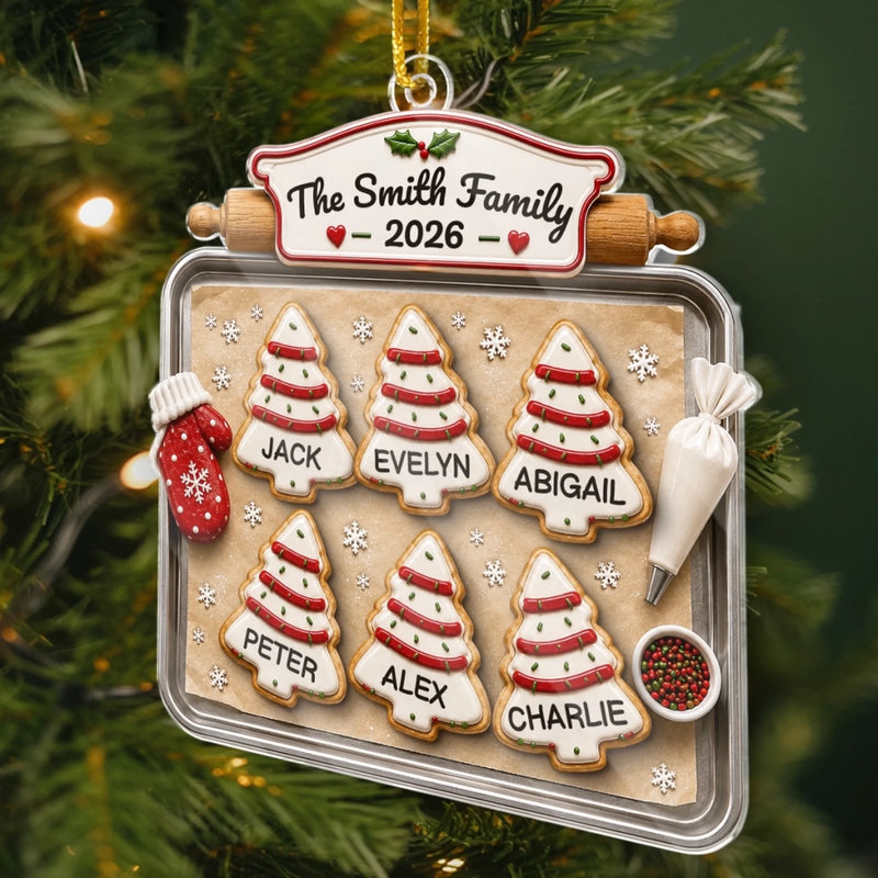 Custom Acrylic Ornament - Personalized Christmas Birthday Gifts For Mom, Dad, Brother, Sister - Joy Feels Like Family