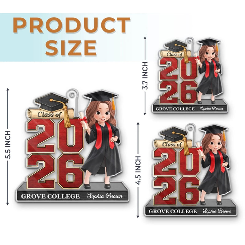 Custom Acrylic Ornament - Personalized Christmas Graduation Gifts For Him, Her - The Future Belongs To You