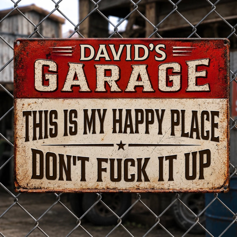 Custom Home Decor Metal Sign - Personalized Birthday Gifts For Men - Fixing Stuff Is My Therapy