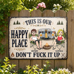 Custom Home Decor Metal Sign - Personalized Birthday Camping Gifts For Campers, Couple - Best Camping Buddies Forever