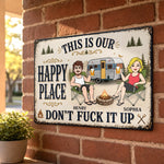 Custom Home Decor Metal Sign - Personalized Birthday Camping Gifts For Campers, Couple - Best Camping Buddies Forever