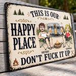 Custom Home Decor Metal Sign - Personalized Birthday Camping Gifts For Campers, Couple - Best Camping Buddies Forever