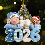 Custom First Christmas Acrylic Ornament - Personalized Christmas Baby Shower, Gender Reveal Gifts For New Moms, New Dads, Grandparents - Our Greatest Blessing Ever
