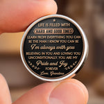 Custom Pocket Hug - Personalized Birthday Gifts For Grandson - You Are My Pride And Joy