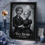 Custom Photo Vertical Poster - Personalized Halloween Anniversary Wedding Gifts For Couple, Husband, Wife - Shadows Of Endless Love