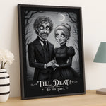 Custom Photo Vertical Poster - Personalized Halloween Anniversary Wedding Gifts For Couple, Husband, Wife - Shadows Of Endless Love