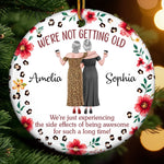 Custom Ceramic Ornament - Personalized Best Friend Christmas Birthday Gifts For Besties, Sisters, BFF - Besties For A Lifetime