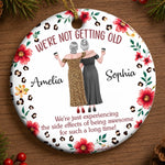 Custom Ceramic Ornament - Personalized Best Friend Christmas Birthday Gifts For Besties, Sisters, BFF - Besties For A Lifetime