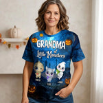 Custom Unisex T-shirt - Personalized Halloween Birthday Gifts For Grandma - Little Monsters Light Up Halloween