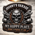 Custom Shaped Metal Sign - Personalized Birthday Gifts For Mechanics, Dad, Husband - Built Not Bought Just Right