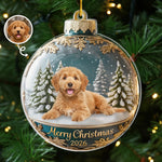 Custom Photo Acrylic Ornament - Personalized Christmas Birthday Gifts For Dog Lovers, Dog Dads, Dog Moms - Merry Woofmas From The Goodest Pup