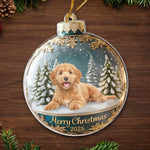Custom Photo Acrylic Ornament - Personalized Christmas Birthday Gifts For Dog Lovers, Dog Dads, Dog Moms - Merry Woofmas From The Goodest Pup