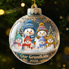 Custom Snowman Acrylic Ornament - Personalized Christmas Birthday Gifts For Grandpa, Grandma - Love That Spans Generations