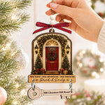 Custom New Home Wooden Ornament With Tag - Personalized Anniversary Christmas Wedding Gifts For Couple, Husband, Wife - Warm Hearts Sweet Home