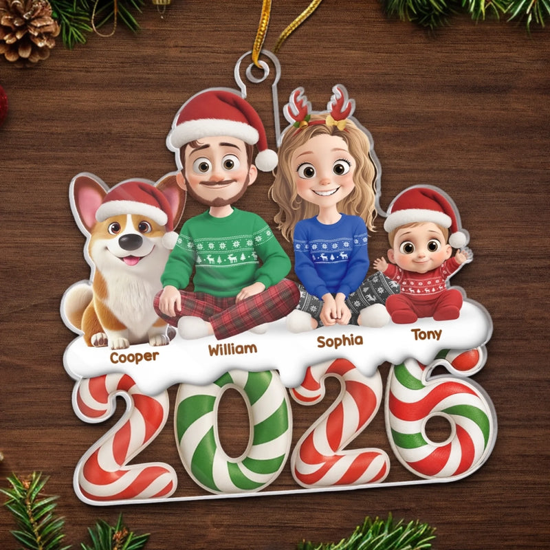 Custom Acrylic Ornament - Personalized Christmas Birthday Gifts For Family - Our Little World