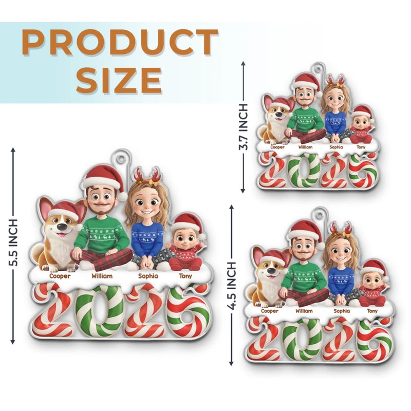 Custom Acrylic Ornament - Personalized Christmas Birthday Gifts For Family - Our Little World