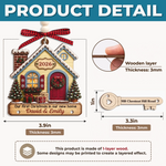 Custom New Home Wooden Ornament With Tag - Personalized Anniversary Christmas Wedding Gifts For Couple - Key To New Beginnings