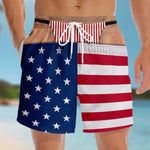 Custom Funny Patriotic Men Swim Trunks - Personalized Summer Vacation And Travel Gifts For Men - Professional Beach Bum