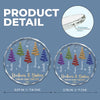 Custom Circle Glass Ornament - Personalized Christmas Birthday Gifts For Mom, Dad, Brother, Sister - Side By Side Forever