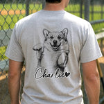 Custom Photo Unisex T-shirt - Personalized Father's Day Birthday Gifts For Dog Lovers, Dog Dad, Pet Lovers - Furry Friends Forever