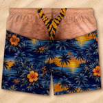 Custom Funny Patriotic Men Swim Trunks - Personalized Summer Vacation And Travel Gifts For Men - Salty Hair Zero Cares