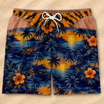 Custom Funny Patriotic Men Swim Trunks - Personalized Summer Vacation And Travel Gifts For Men - Gone Coastal Again