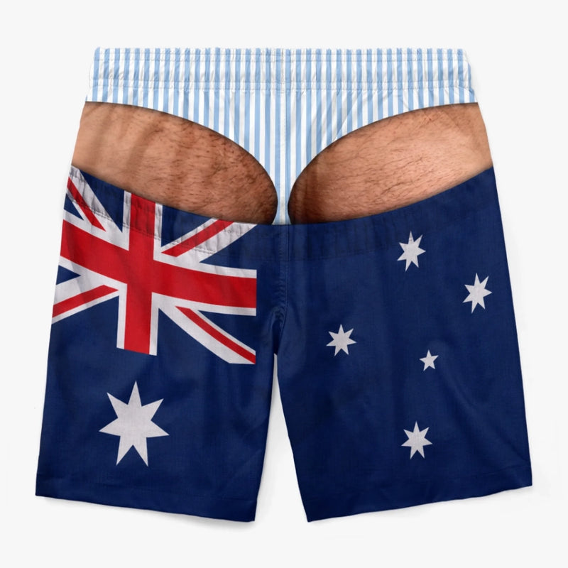 Custom Funny Men Swim Trunks - Personalized Birthday Gifts For Men - Beach Please