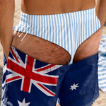 Custom Funny Men Swim Trunks - Personalized Birthday Gifts For Men - Beach Please
