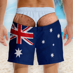 Custom Funny Men Swim Trunks - Personalized Birthday Gifts For Men - Beach Please