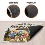 Custom Home Decor Decorative Mat - Personalized Birthday Camping Gifts For Campers, Couple, Dog Lovers - Life Is Better Outdoors Together