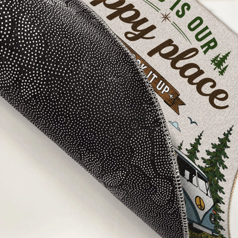 Custom Home Decor Decorative Mat - Personalized Birthday Camping Gifts For Campers, Couple, Dog Lovers - Life Is Better Outdoors Together