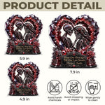 Custom Gothic Skeleton Acrylic Plaque - Personalized Halloween Decor, Anniversary Wedding Gifts For Couple, Husband, Wife - Our Love Story Never Dies