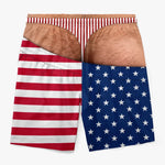Custom Funny Patriotic Men Swim Trunks - Personalized Summer Vacation And Travel Gifts For Men - Back Where Waves Belong