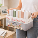Custom Storage Basket - Personalized Bookish Gifts For Book Lovers, Readers - A Full Shelf, A Full Heart