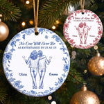 Custom Ceramic Ornament - Personalized Best Friend Christmas Birthday Gifts For Best Friends, Sisters, BFF - Good Vibes Great Memories