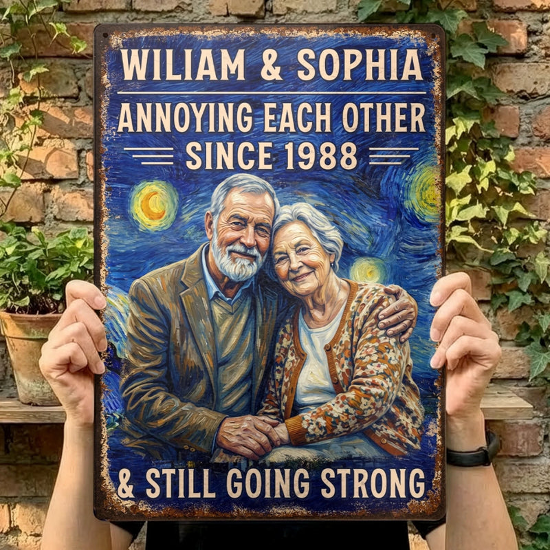 Custom Photo Home Decor Metal Sign - Personalized Anniversary Wedding Gifts For Husband, Wife, Couple - Best Husband And Wife Memories