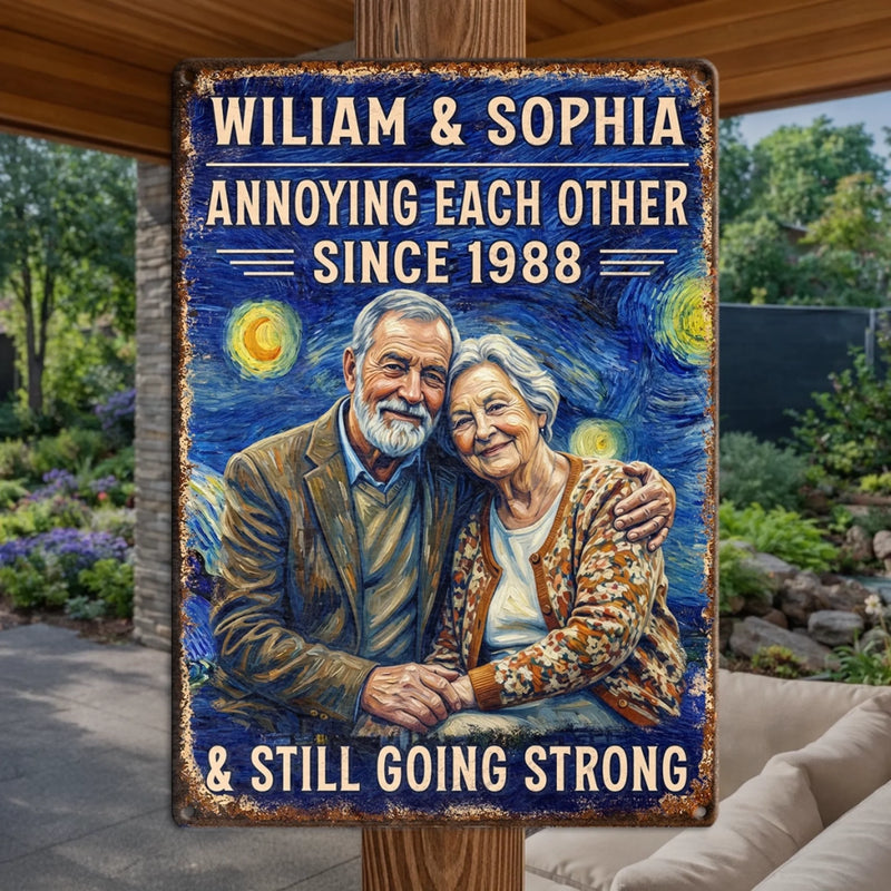 Custom Photo Home Decor Metal Sign - Personalized Anniversary Wedding Gifts For Husband, Wife, Couple - Best Husband And Wife Memories