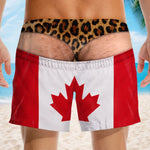 Custom Funny Men Swim Trunks - Personalized Birthday Gifts For Men - Shining Bright In Gold And Cheeks