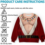 Custom Funny Ugly Sweatshirt - Personalized Christmas Birthday Gifts For Men - Santa Abs On Full Display Today