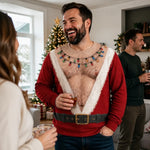 Custom Funny Ugly Sweatshirt - Personalized Christmas Birthday Gifts For Men - Santa Abs On Full Display Today